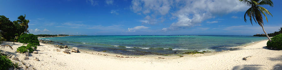 Akumal Sur Beach Panorama Photograph by Christopher Spicer