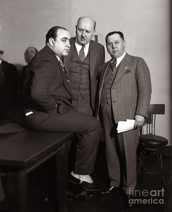 Al Capone In Court Photograph by Jon Neidert