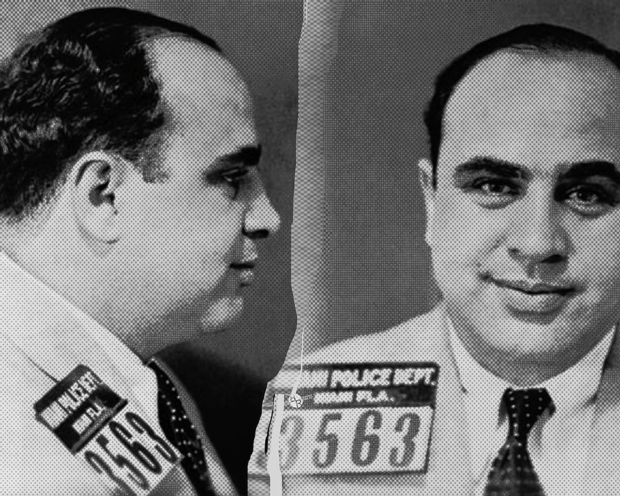 Al Capone Mug Shot 1931 Horizontal 8X10 Photograph by Tony Rubino