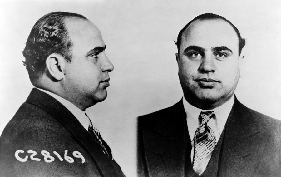 Portrait Photograph - Al Capone Mugshot by War Is Hell Store