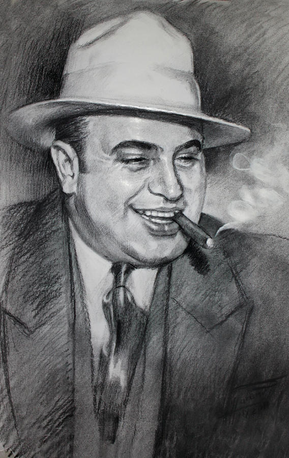 Al Capone Drawing - Al Capone  by Ylli Haruni