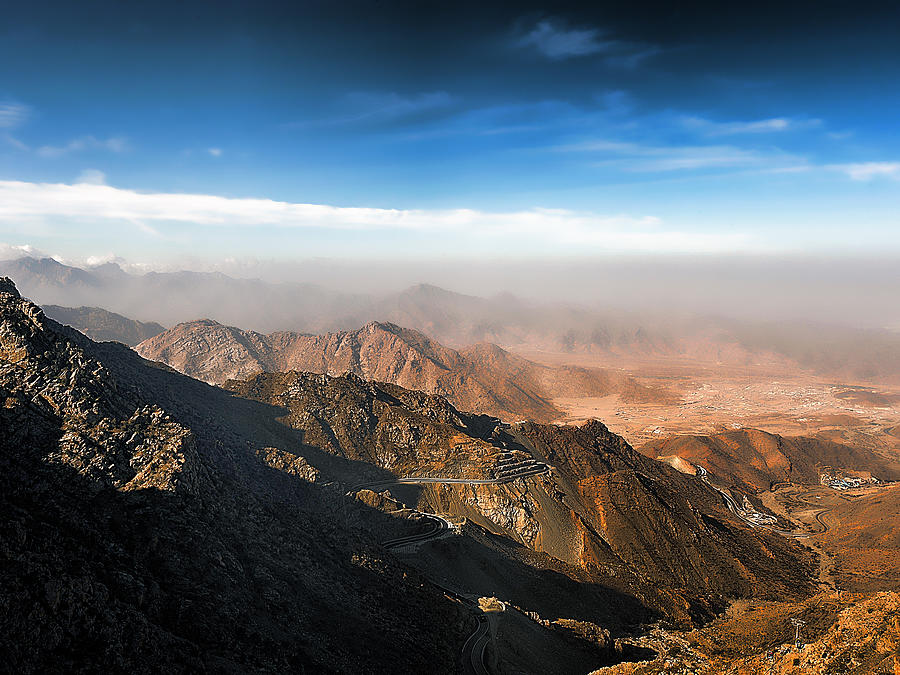 Mountain Photograph - Al Hada Road in Taif by Graham Taylor