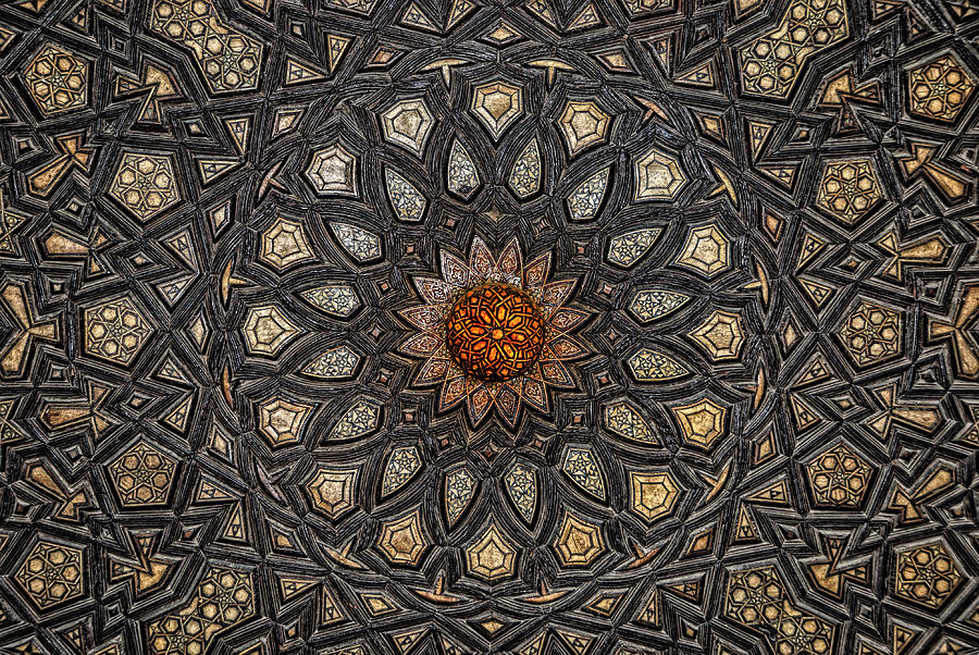 Mosque Photograph - Al Ishaqi Wood Panel by Nigel Fletcher-Jones