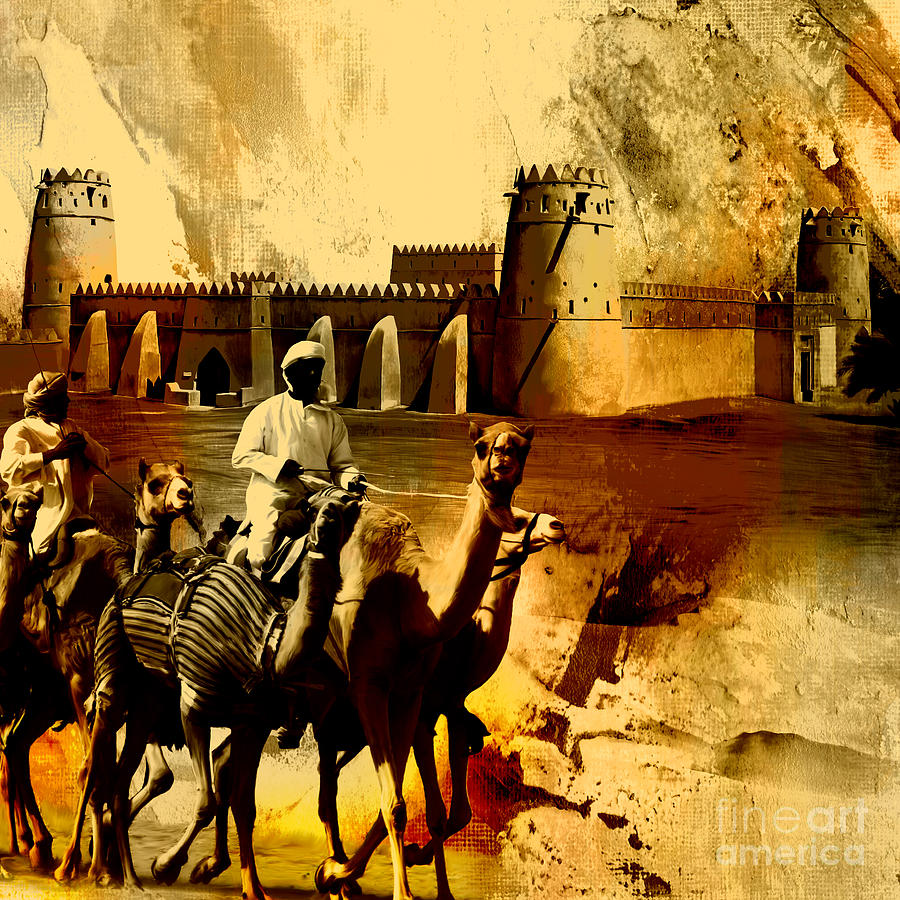 Al Jahili Fort  Painting by Gull G