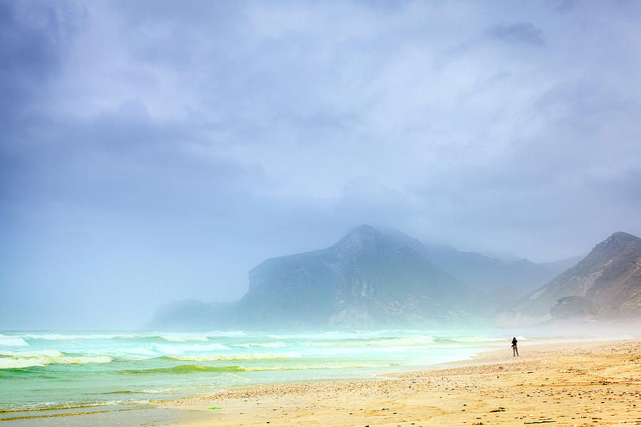 Foggy beach Photograph by Alexey Stiop