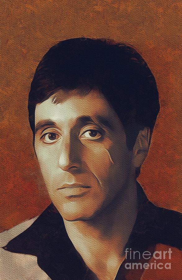 Scarface Painting - Al Pacino, Hollywood Legend by Esoterica Art Agency