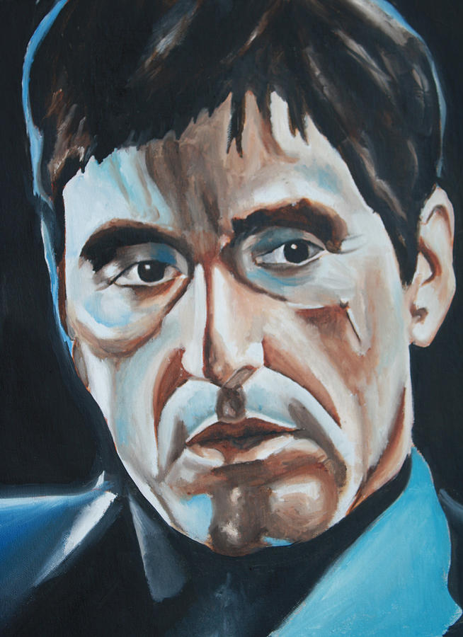 Al Pacino Scarface Portrait Painting by Mikayla Ziegler