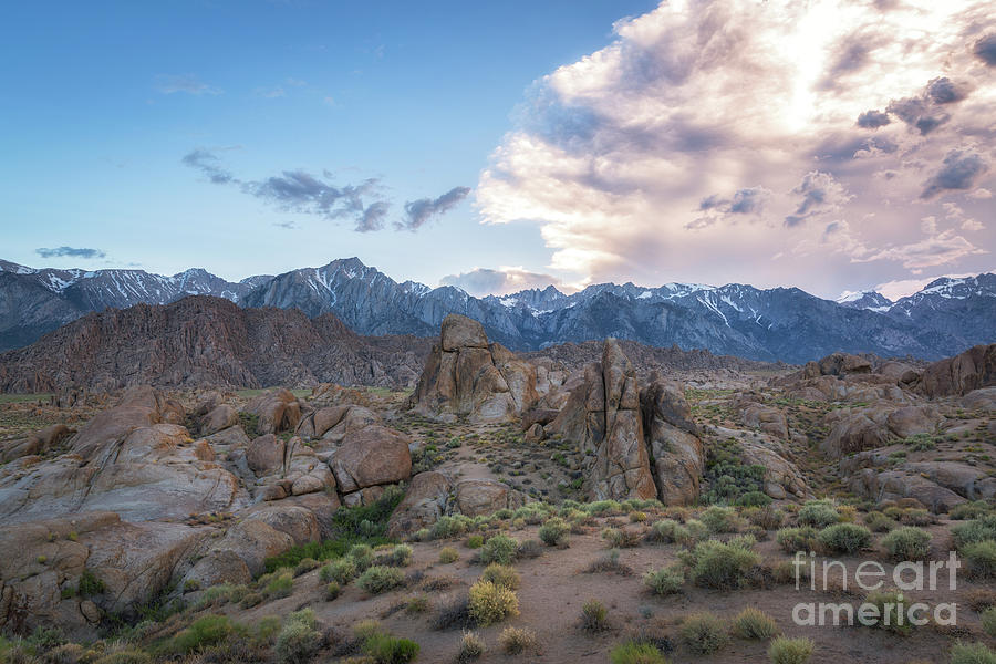 Alabama Hills and Sierra Nevada Mountains Photograph by Michael Ver Sprill
