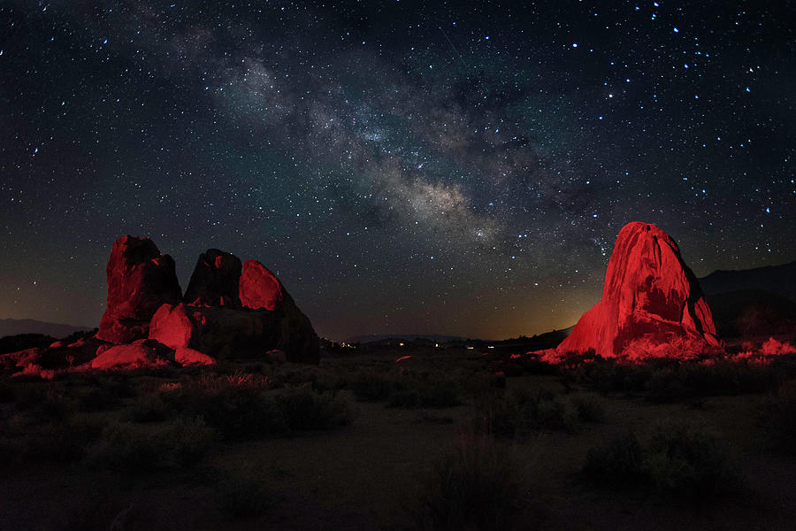 Alabama Hills Milky Way Redlight Photograph by Scott Cunningham