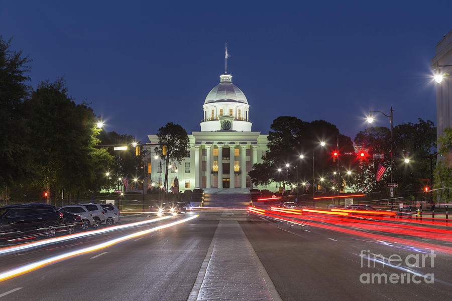Alabama State Capitol at Twilight I Photograph by Clarence Holmes