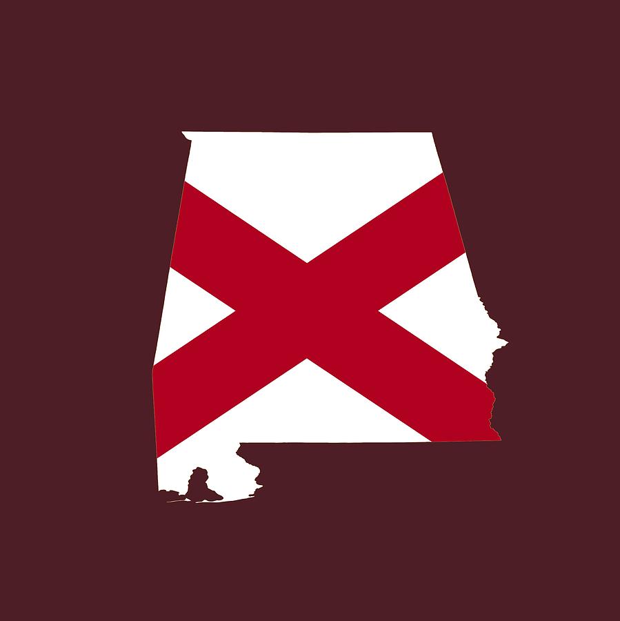 Alabama State Flag Digital Art by Roy Pedersen