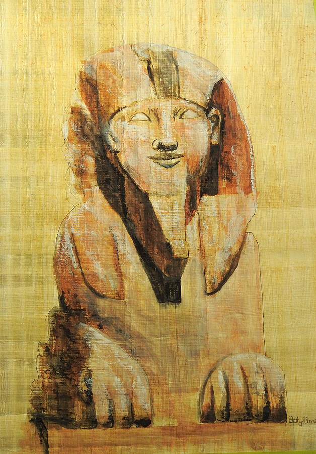 Alabaster Sphinx Painting by Betty-Anne McDonald