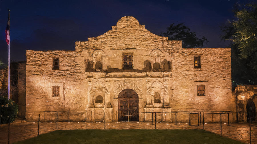 San Antonio Photograph - Alamo Dawn III by Joan Carroll