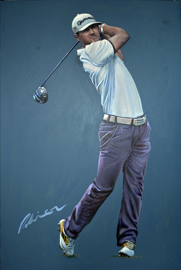 Golf Painting - Alan Dunbar by Mark Robinson