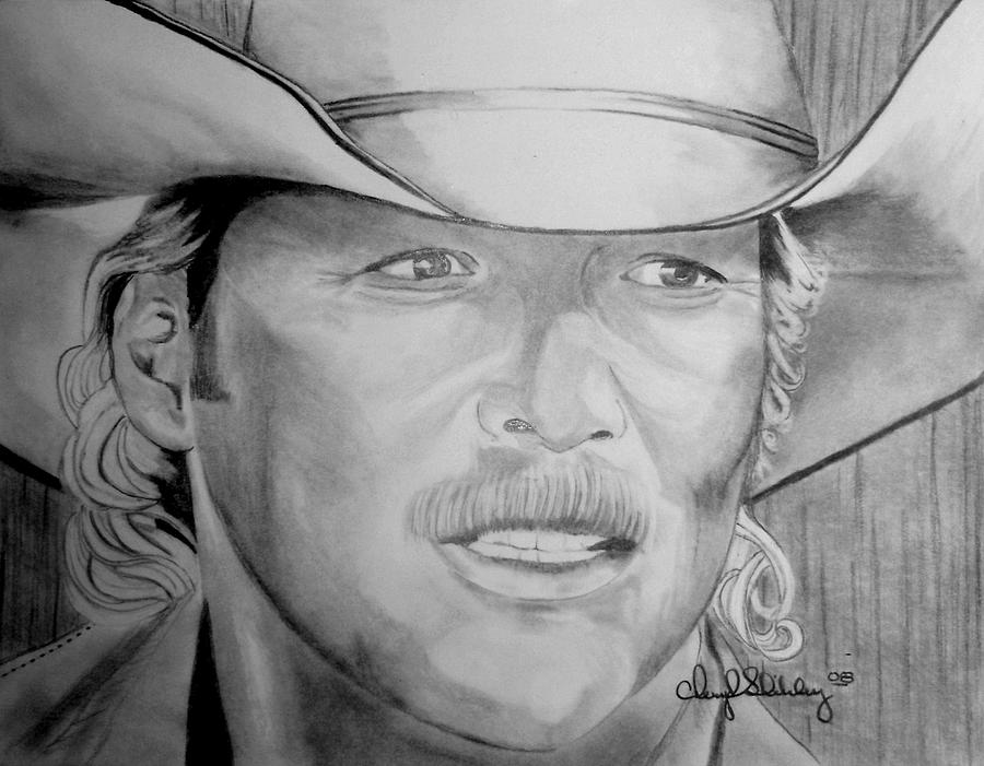 Alan Jackson Drawing by Cheryl Shibley - Fine Art America