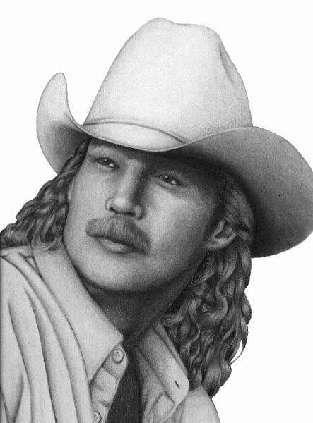 Alan Jackson Drawing By David Rios