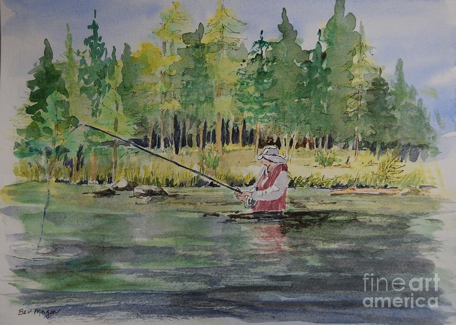 Alan Park Fisherman Painting by Bev Morgan
