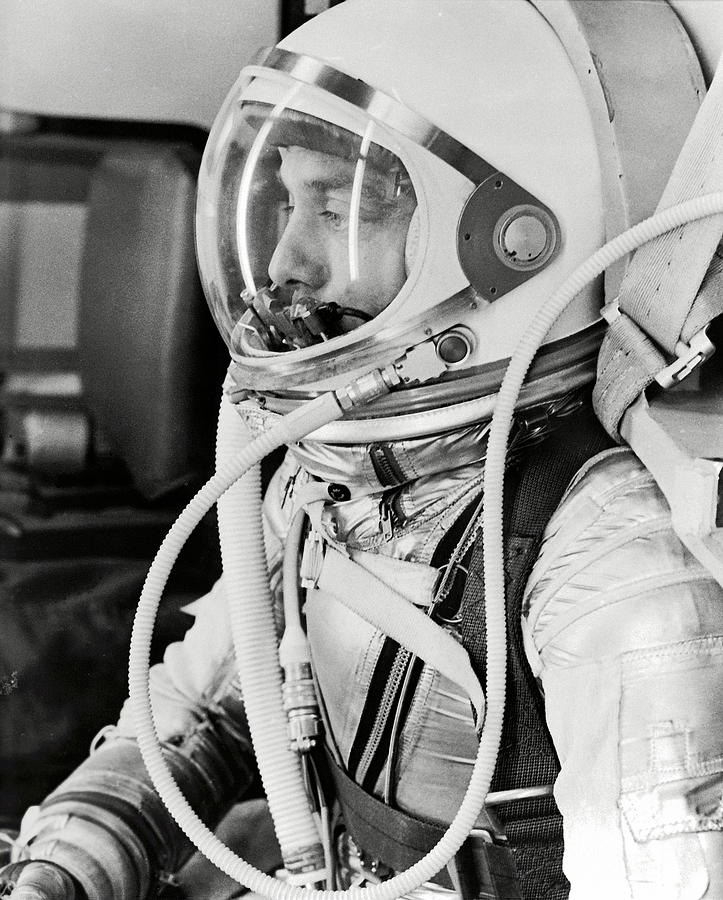 Alan Shepard in Space Suit before Mercury Launch Photograph by Paul Fearn