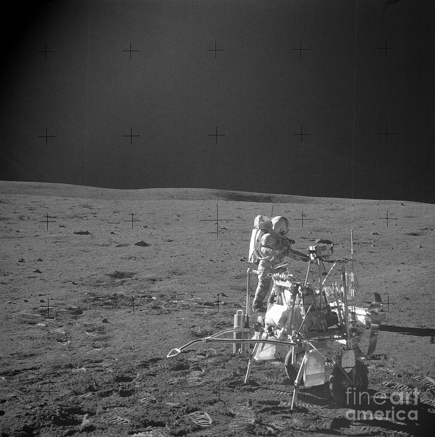 Astronaut Photograph - Alan Shepard On Moon by Nasa
