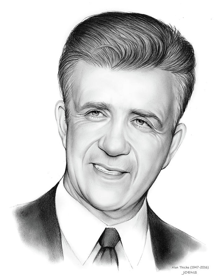 Alan Thicke 1947-2016 Drawing