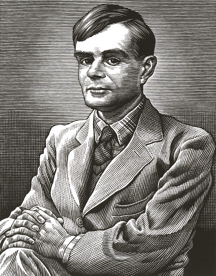 Portrait Photograph - Alan Turing, British Mathematician by Bill Sanderson