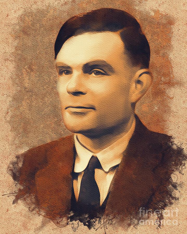 Alan Turing, Scientist Painting By Esoterica Art Agency