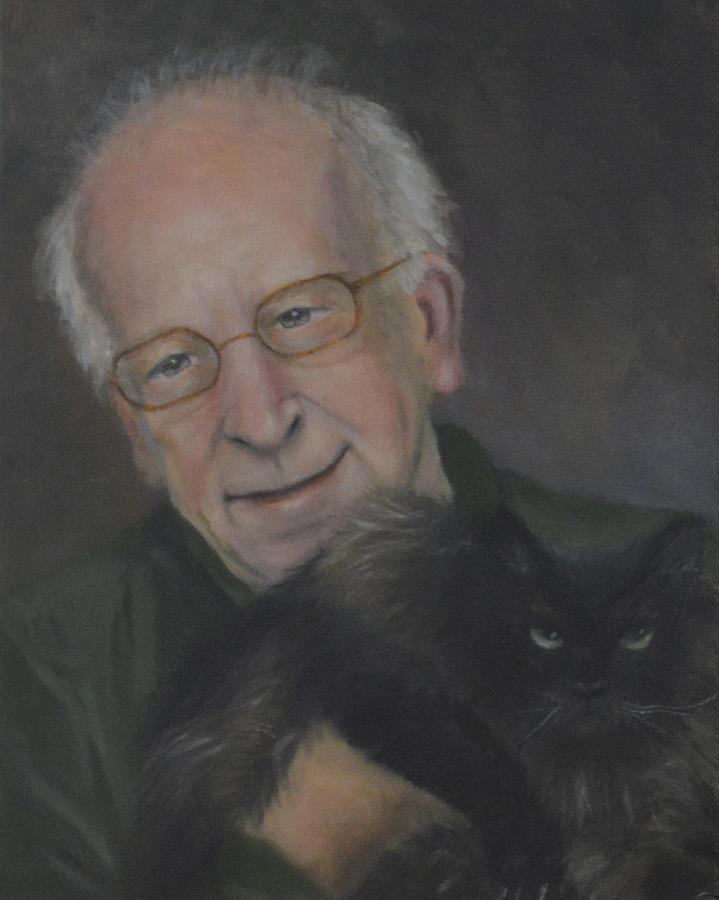 Portrait Painting - Alans Cat by Joan Glinert