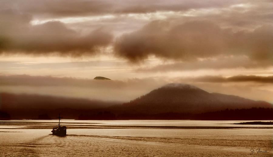 Boat Photograph - Alaska Dusk by Joe Bonita