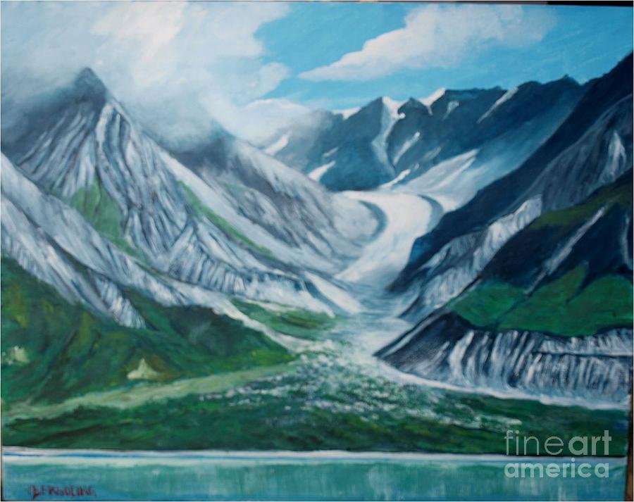 Alaska Glacier Bay Park Painting by Jean Pierre Bergoeing
