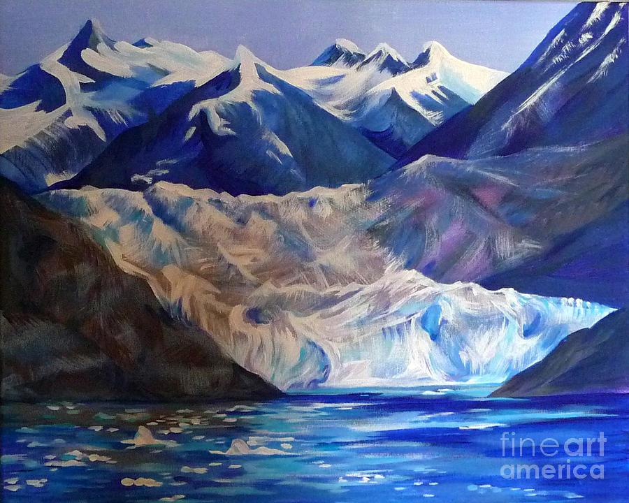 Alaska Glaciers Painting by Anna  Duyunova