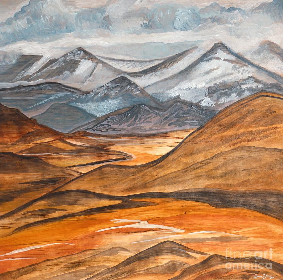 Alaska in November Larger Print Version ORIGINAL SOLD Painting by Barbara Donovan