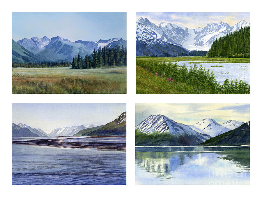 Landscape Painting - Alaska Landscape Poster 2 by Sharon Freeman