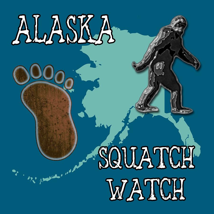Alaska Squatch Watch Digital Art by David G Paul