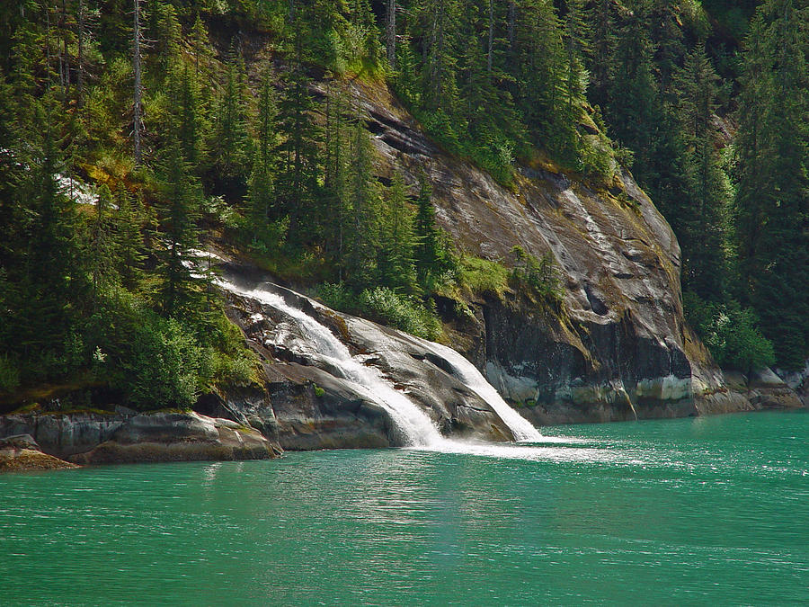 Waterfall Photograph - Alaska Tracy Arm by Heather Coen
