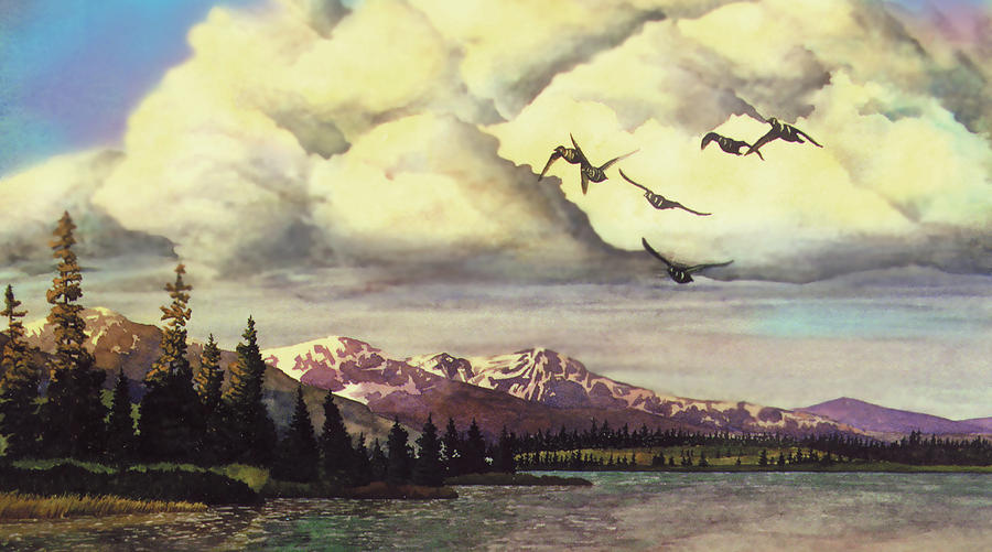 Alaskan Flight Painting by Douglas Castleman