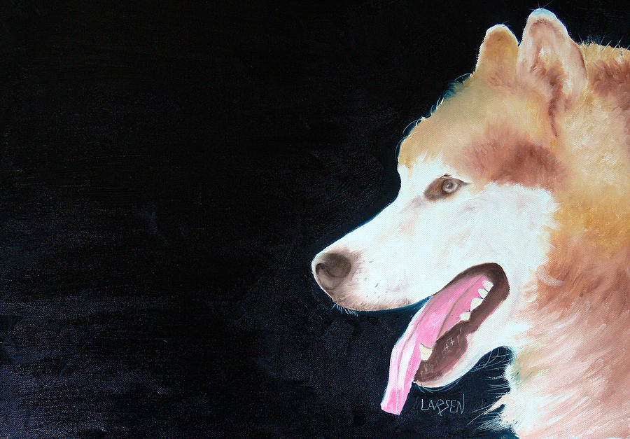 Alaskan Malamute Painting by Dick Larsen Alaskan Malamute Painting by Dick Larsen