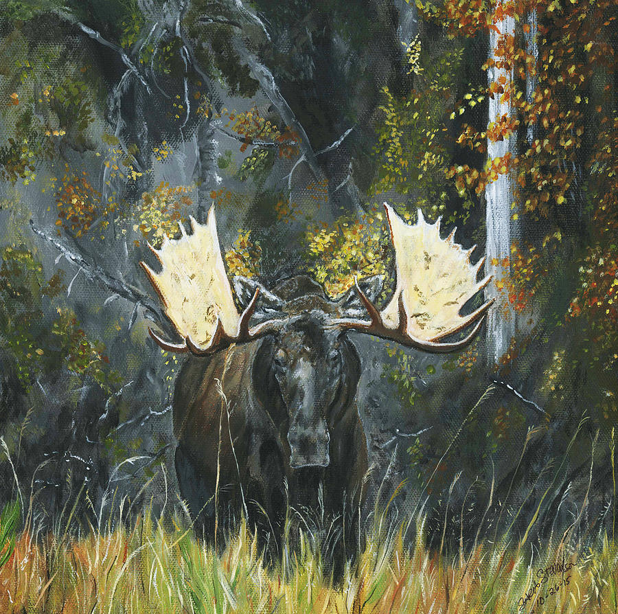 Alaskan Moose Painting