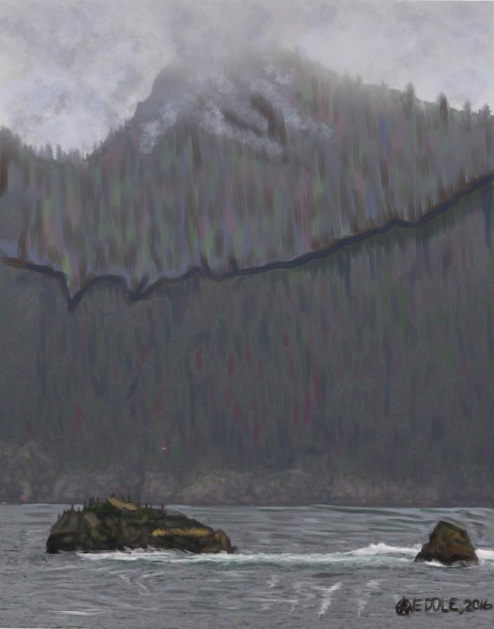 Alaskan Mountain Mist  Painting by Angela Weddle