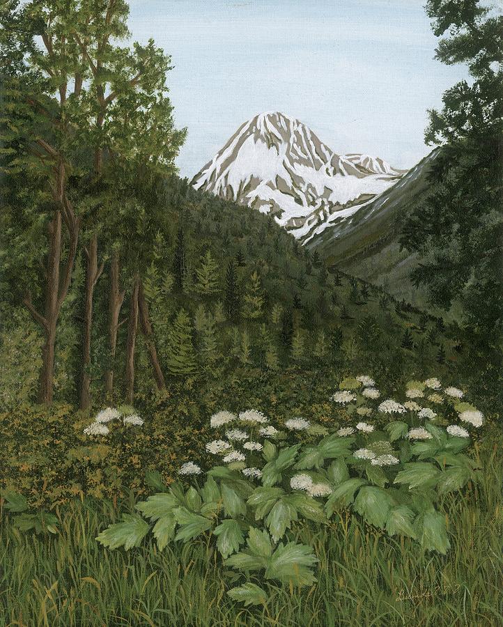 Alaskan Mountains Painting by Lucinda VanVleck