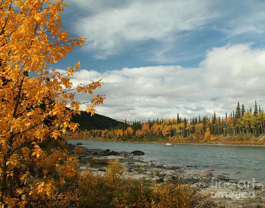 Alaskan River in the Autumn Photograph by Marcia Mundrick - Fine Art ...