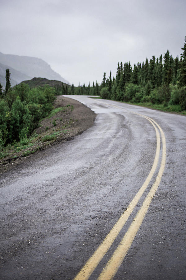 Mountain Photograph - Alaskan Road by Melanie Bess