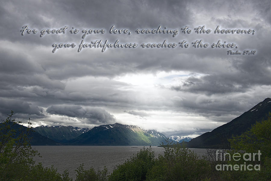 Alaskan Sky and Psalm 57 Photograph by David Arment
