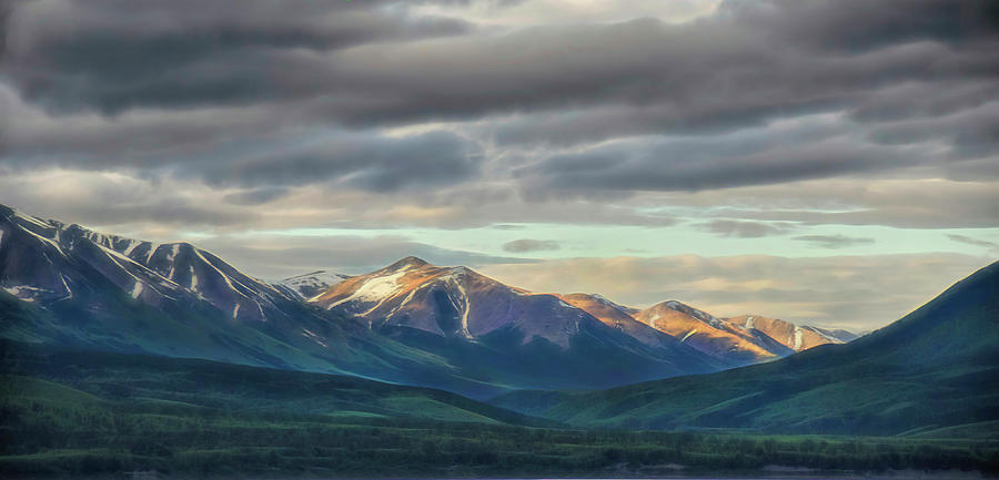 Alaskan Sunset Mixed Media by Steven Richardson