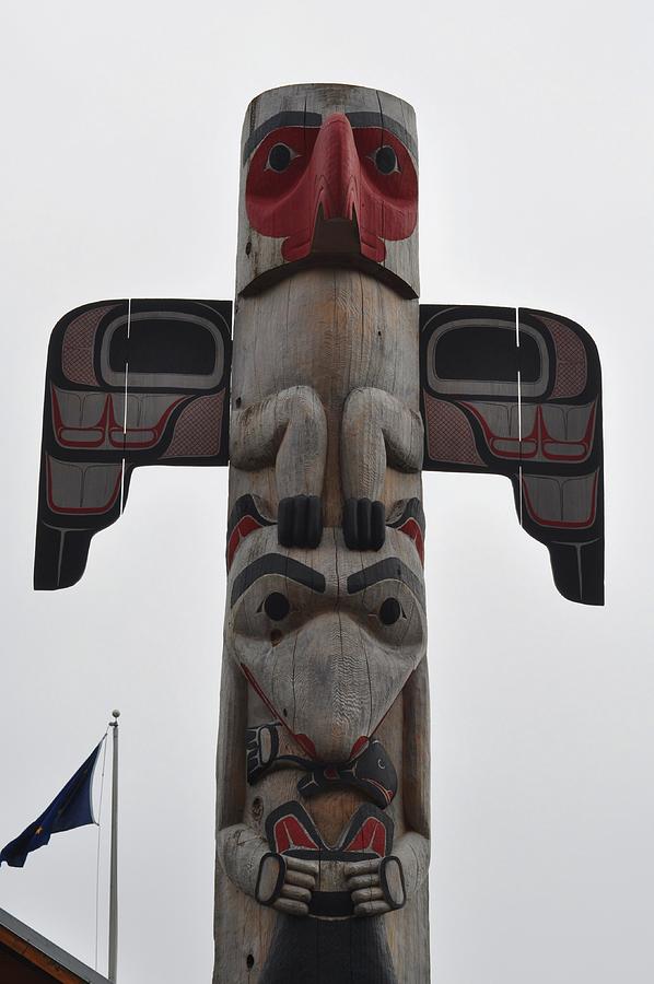 Alaskan Totem Pole 1 Photograph by John Hughes