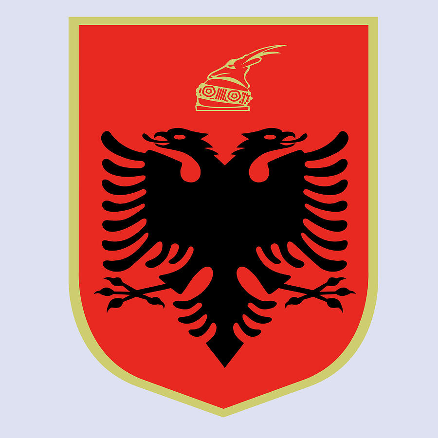 Albania Coat of Arms Drawing by Movie Poster Prints