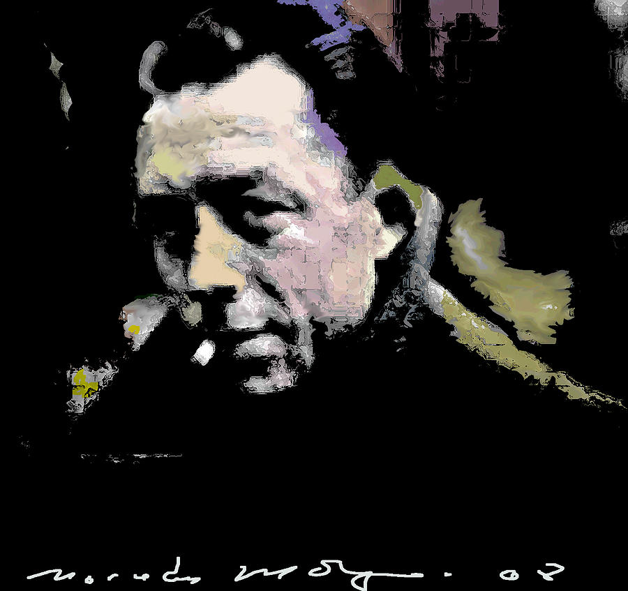 Portrait Digital Art - Albert Camus by Noredin Morgan