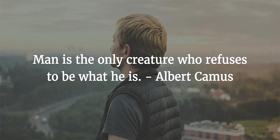 Inspirational Photograph - Albert Camus Quote by Matt Create