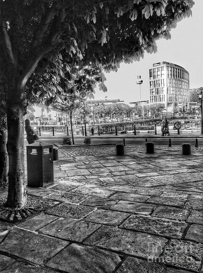 Albert Dock View in Greyscale 2 Photograph by Joan-Violet Stretch