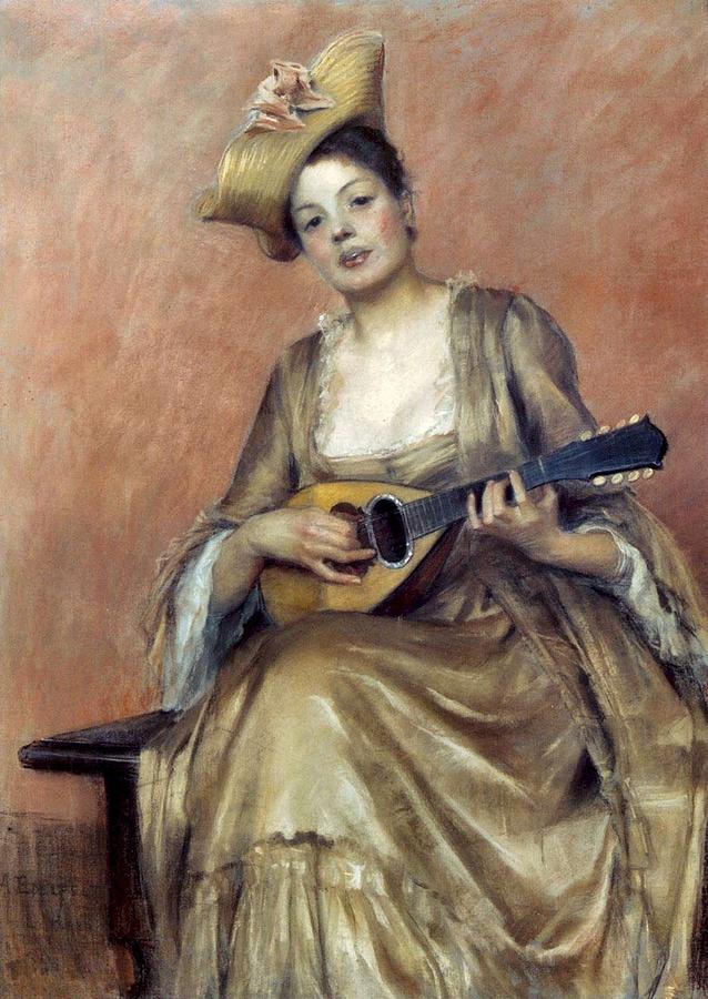 Albert Edelfelt mandolinata Painting by Artistic Panda - Fine Art America