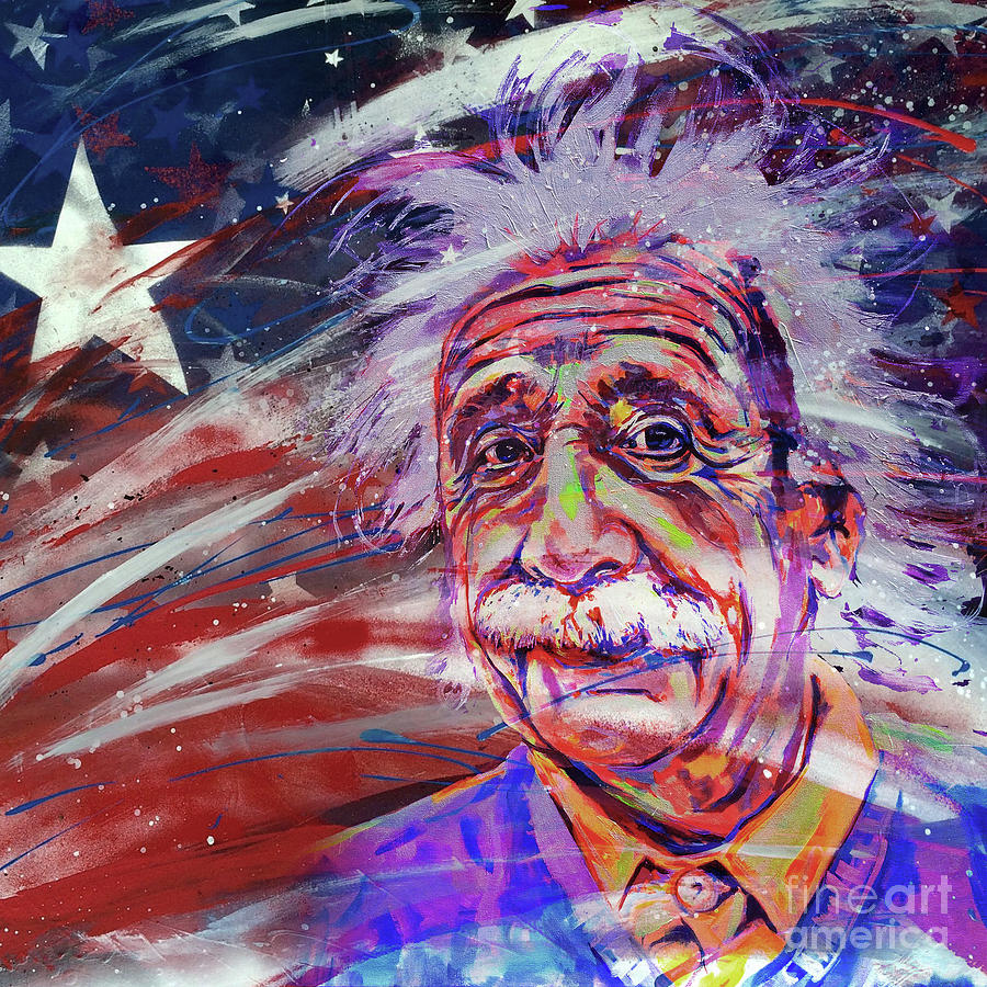Albert Einstein 34GH Painting by Gull G